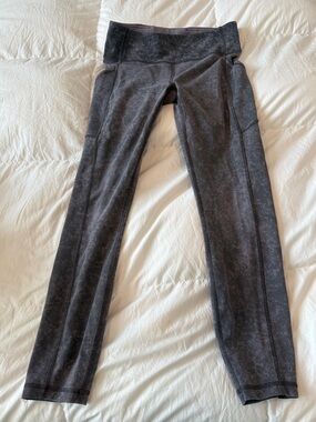 lululemon athletica Black Mineral Wash High-Rise Leggings